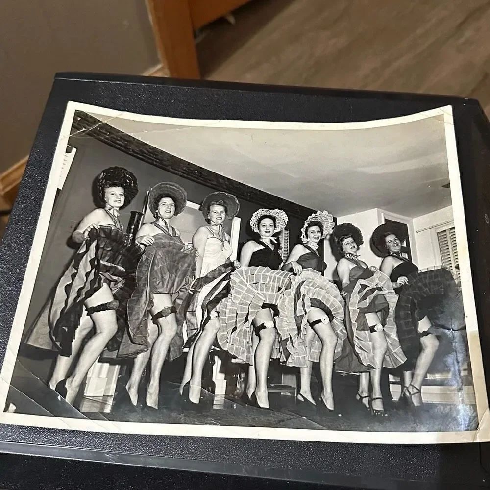 Vintage 1950s Ladies Dancing Outfits 8x10 ￼Ephemera Photo Retro B&W